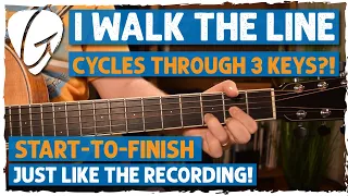 "I Walk The Line" FULL SONG Lesson | Start-to-finish w/ TAB | Johnny Cash
