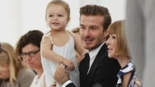 Harper Beckham at New York Fashion Week: Supports mummy and keeps dad David busy