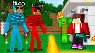 Nico and Cash became SKELETON MUTANT and ATTACKED Security Base in Minecraft Challenge - Maizen