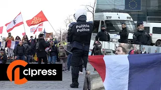 Convoi de la liberté : tentative de manifestations à Bruxelles (14 février 2022, Bruxelles) [4K]