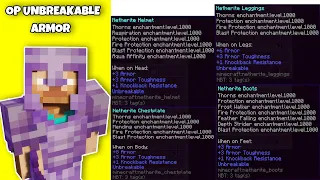 How To Craft OP Unbreakable Armor In Minecraft |Unlimited Health |NO MOD|#OPARMOR#UNBREAKABLEARMOR