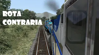 Entrando em rota contraria ultrapassando trem da rumo L-21 - Vida de Maquinista #11