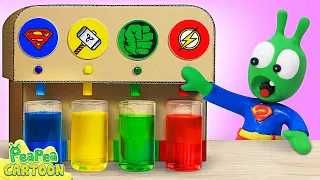 Pea Pea Explores Superhero Vending Machine Toy - Kid Learning - PeaPea Cartoon