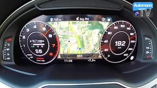 2016 Audi Q7 3.0 TFSI (333hp) - 0-200 km/h acceleration (60FPS)