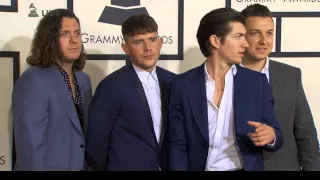 Arctic Monkeys posing at Grammys 2015