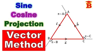 To Prove Sine, Cosine, Projection formulas using Vector Method