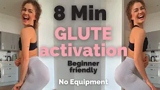 8 Min GLUTE Activation At Home Workout| Beginner friendly| Low Impact| No Repeat| Booty Workout