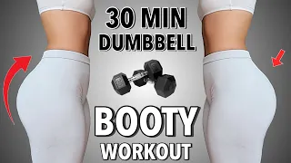 30 MIN DUMBBELL GLUTE WORKOUT - Grow your Booty at Home - Best Booty Exercises | 30x30 Day - 9