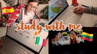 how I study multiple languages at once // study with me #4