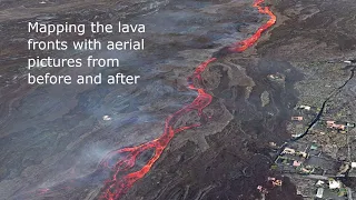 Mapping the 11 Lava fronts in La Palma 7th December (before and after pictures from every front)