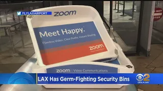 LAX Unveils New Germ-Fighting Bins At TSA Security Checkpoints