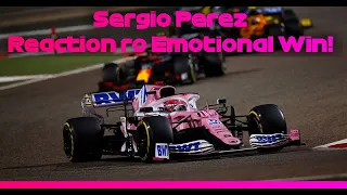 Sergio PEREZ Reaction to Emotional Win! - 2020 Sakhir Grand Prix