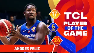 Andres Feliz (17 PTS) | TCL Player Of The Game | ANG vs DOM | FIBA Basketball World Cup 2023