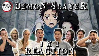 THIS IS SO SAD!! | OUR FIRST TIME EVER WATCHING DEMON SLAYER | 1x1 REACTION!