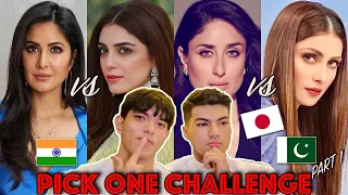 INDIAN VS PAKISTANI ACTRESS CHALLENGE - Japanese Reacts to Deepika, Alia Bhatt, Sajal Ali, Ayeza etc