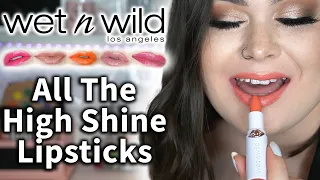 Wet N Wild High Shine Lipstick Swatches & Review