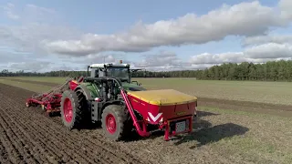 Комбинированный культиватор Väderstad TopDown с комплектом удобрений и сеялкой BioDrill BDA360