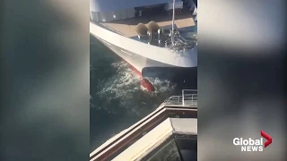 Passengers film as two Carnival cruise ships collide in Mexico
