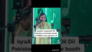 Iqra Aziz singing Dil Dil Pakistan #shorts