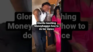 Glorilla teaching Moneybaggyo how to do her dance #glorilla #moneybaggyo #shorts