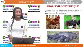 IP SC - SCIENCE 5e SESSION INTRODUCTIVE + MULTIPLICATION ET DEVELOPPEMENT DES ANIMAUX