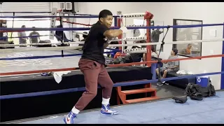 SHAKUR STEVENSON IN PRE-CAMP SHADOW BOXING | TRAINING FOOTAGE