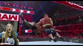 WWE Raw 1/7/19 Cena Rollins Finn vs Lashley Ambrose McIntyre