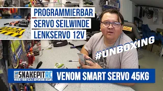 📦 Unboxing: Snakepit RC - Venom Smart Servo 45kg nutzbar als Lenkservo oder 360° Servoseilwinde