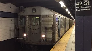 NYC Subway HD 60fps: Budd R32 3440 C Train Departs 42nd Street-PABT (7/24/16)