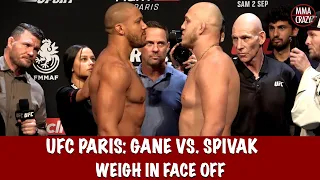 UFC Fight Night Paris: Ciryl Gane vs. Serghei Spivak weigh in Face Off
