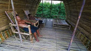 Build Luxury Modern Bamboo Resort House With Beautiful Bamboo Bed and Twin Bamboo Chair Design # 1