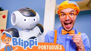 Blippi Conhece Hans o Robô! | Episódios Completos | Blippi em Português | Ciência para Crianças