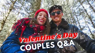 تاریخ روز ولنتاین ما + جایی که ازدواج کردیم! | پرسش و پاسخ زوجین + مهمانی رقص جنگل در کانادا