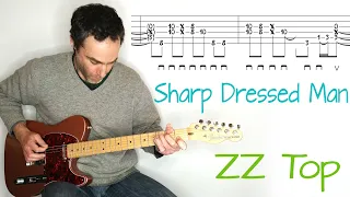 ZZ Top - Sharp Dressed Man - guitar lesson / tutorial / cover with tablature