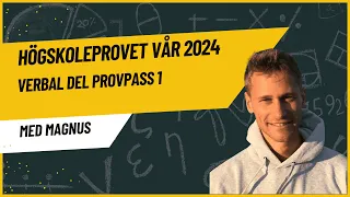 Högskoleprovet Vår 2024- verbala delen Provpass 1! 📚