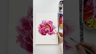 Enjoy watercolor with me 🥰 #painting #watercolor #flower #art