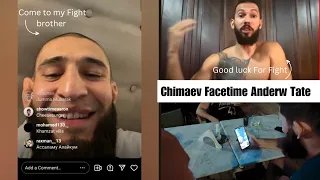 Khamzat chimaev Facetime with Andrew Tate