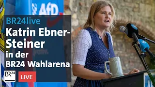 Katrin Ebner-Steiner (AfD) bei der BR24 Wahlarena – stellt sich den Fragen | BR24live