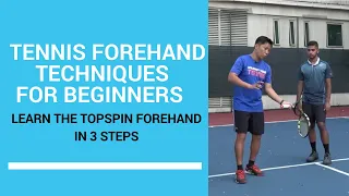 Beginner Tennis Forehand Lesson: Learn The Topspin Forehand In 3 Steps