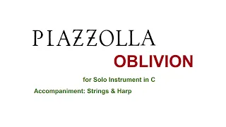 Astor Piazzolla - Oblivion (String Orchestra Accompaniment)