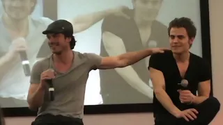 Paul Wesley and Ian Somerhalder being an iconic duo for 4 minutes straight