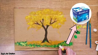PAINT IN CARDBOARD BOX | Acrylic Painting