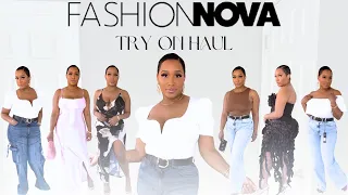 HUGE FASHION NOVA SPRING TRY ON HAUL 2024| STYLING DRESSES + JEANS + BODYSUITS & MORE. GINALEOUR