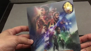 AVENGERS INFINITY WAR [BLUFANS] LIMITED EDITION STEELBOOK BLU RAY + 3D REVIEW AND UNBOXING