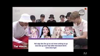 Bts reaction to BLACKPINK boy with luv ai  cover