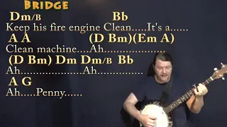 Penny Lane (The Beatles) Banjo Cover Lesson in D with Chords/Lyrics