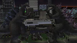 Godzilla Destroy All Monsters Melee: Godzilla 90's VS Godzilla 2000 (Hard) [GCN]