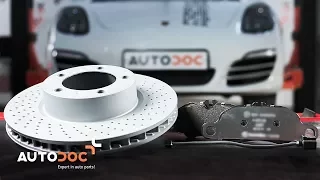 How to change front brake discs and brake pads PORSCHE BOXSTER  981 TUTORIAL AUTODOC