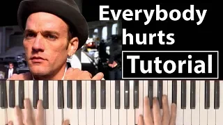 Como tocar "Everybody hurts" (R.E.M.) - Piano tutorial, partitura y Mp3