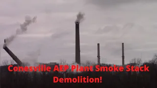 Conesville AEP Smoke Stacks Demolition - 12/19/2021